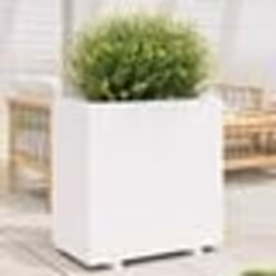 vidaXL Jardinière blanc 70x40x72,5 cm bois de pin massif