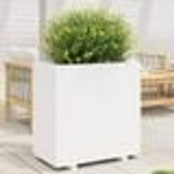 vidaXL Jardinière blanc 70x40x72,5 cm bois de pin massif