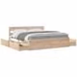 vidaXL Lit avec tiroirs et matelas 200x200 cm bois massif de pin - 100 x 200 cm