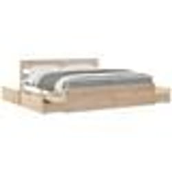 vidaXL Lit avec tiroirs et matelas 200x200 cm bois massif de pin - 100 x 200 cm