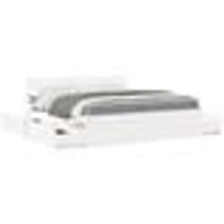 vidaXL Lit avec tiroirs et matelas blanc 200x200 cm bois massif de pin - 100 x 200 cm