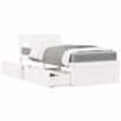 vidaXL Lit avec tiroirs et matelas blanc 90x200 cm bois massif de pin - 90 x 200 cm