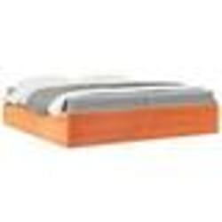 vidaXL Lit avec matelas cire marron 200x200 cm bois massif de pin - 100 x 200 cm