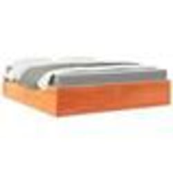 vidaXL Lit avec matelas cire marron 180x200 cm bois massif de pin - 180 x 200 cm