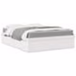 vidaXL Lit avec matelas blanc 160x200 cm bois de pin massif - 160 x 200 cm