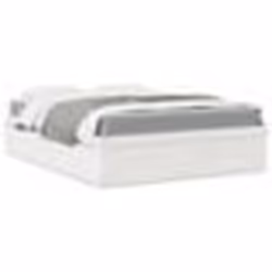 vidaXL Lit avec matelas blanc 140x200 cm bois massif de pin - 140 x 200 cm
