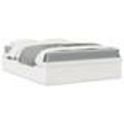 vidaXL Lit avec matelas blanc 140x200 cm bois massif de pin - 140 x 200 cm
