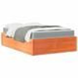 vidaXL Lit avec matelas cire marron 120x200 cm bois massif de pin - 120 x 200 cm