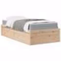 vidaXL Lit avec matelas 90x200 cm bois massif de pin - 90 x 200 cm