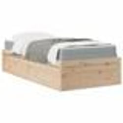 vidaXL Lit avec matelas 90x200 cm bois massif de pin - 90 x 200 cm