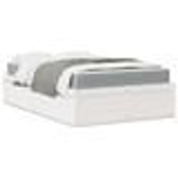 vidaXL Lit avec matelas blanc 140x190 cm bois massif de pin - 140 x 190 cm