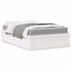 vidaXL Lit avec matelas blanc 120x190 cm bois massif de pin - 120 x 190 cm
