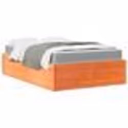 vidaXL Lit avec matelas cire marron 120x190 cm bois massif de pin - 120 x 190 cm
