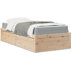 Vidaxl - Lit avec matelas 90x190 cm bois massif de pin