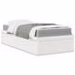 vidaXL Lit avec matelas blanc 90x190 cm bois massif de pin - 90 x 190 cm