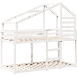 vidaXL Lit superposé sans matelas blanc 90x190 cm bois de pin massif - 90 x 190 cm