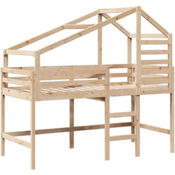 Lit superposé avec échelle et toit sans matelas 90x190 cm Vidaxl