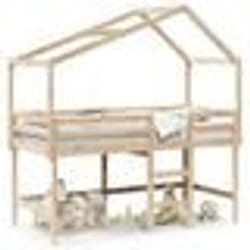 vidaXL Lit superposé avec échelle et toit sans matelas 90x200 cm - 90 x 200 cm