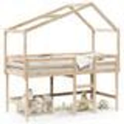 vidaXL Lit superposé avec échelle et toit sans matelas 80x200 cm - 80 x 200 cm