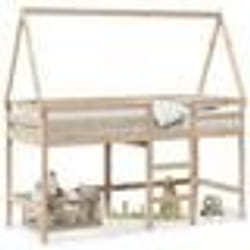 vidaXL Lit superposé avec échelle et toit sans matelas 90x200 cm