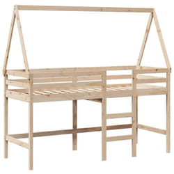 Vidaxl - Lit superposé avec échelle et toit sans matelas 90x190 cm