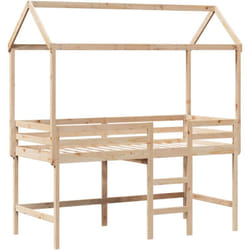 Vidaxl - Lit superposé avec échelle et toit sans matelas 90x190 cm
