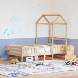 Vidaxl - Cadre de lit avec toit 100x200 cm bois de pin massif
