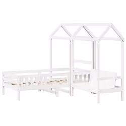 VidaXL 3282178 Lit pour enfant Blanc Bois