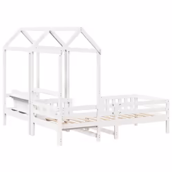 VidaXL 3282178 Lit pour enfant Blanc Bois - Vue supplémentaire 8