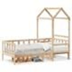 vidaXL Lit de jour avec toit sans matelas 90x200 cm bois massif - 90 x 200 cm