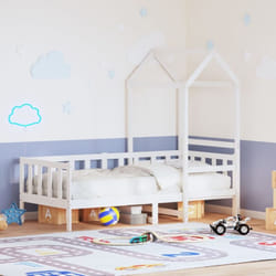 Lit De Jour Avec Toit Sans Matelas Blanc 80x200 Cm Bois Massif Vidaxl