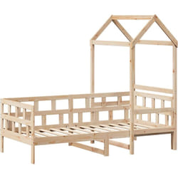 Lit de jour avec toit sans matelas 80x200 cm bois massif Vidaxl