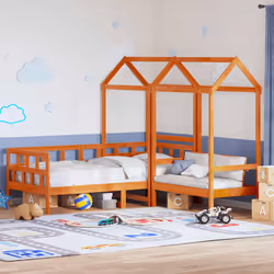 VidaXL 3282245 Lit pour enfant Marron Bois - Vue supplémentaire 2