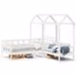 vidaXL Ensemble de lit de jour avec toit 80x200 cm bois de pin massif - 80 x 200 cm
