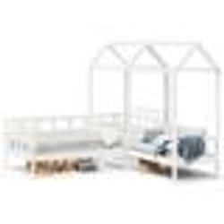 vidaXL Ensemble de lit de jour avec toit 80x200 cm bois de pin massif - 80 x 200 cm