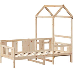 Vidaxl - Lit de jour avec toit sans matelas 90x190 cm bois massif