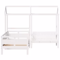 VidaXL 3282297 Lit pour enfant Blanc Bois - Vue supplémentaire 4