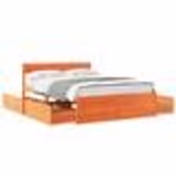 vidaXL Cadre de lit sans matelas cire marron 120x200cm bois pin massif - 120 x 200 cm