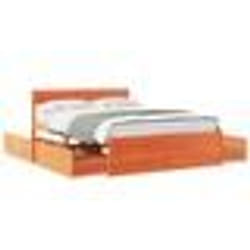 vidaXL Cadre de lit sans matelas cire marron 120x200cm bois pin massif - 120 x 200 cm