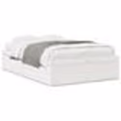 vidaXL Cadre de lit sans matelas blanc 135x190 cm bois de pin massif - 135 x 190 cm