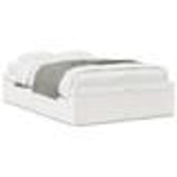 vidaXL Cadre de lit sans matelas blanc 135x190 cm bois de pin massif - 135 x 190 cm