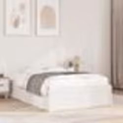 vidaXL Cadre de lit sans matelas blanc 120x190 cm bois de pin massif - 120 x 190 cm