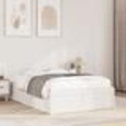 vidaXL Cadre de lit sans matelas blanc 120x190 cm bois de pin massif - 120 x 190 cm
