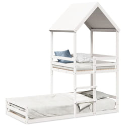 VidaXL 3282391 Lit pour enfant Blanc Bois
