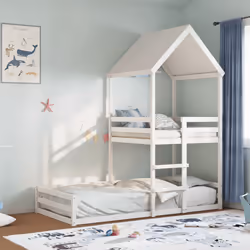 VidaXL 3282391 Lit pour enfant Blanc Bois