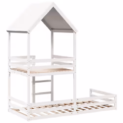 VidaXL 3282391 Lit pour enfant Blanc Bois - Vue supplémentaire 6