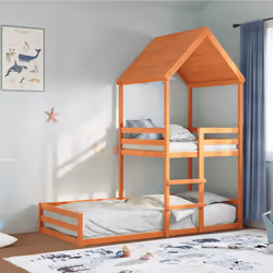 VidaXL 3282392 Lit pour enfant Marron Bois