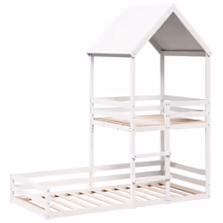 VidaXL 3282394 Lit pour enfant Blanc Bois - Vue supplémentaire 2