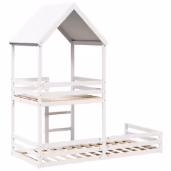 VidaXL 3282394 Lit pour enfant Blanc Bois - Vue supplémentaire 5
