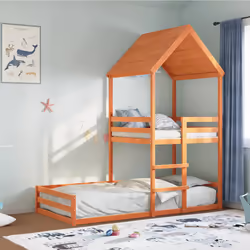 VidaXL 3282398 Lit pour enfant Marron Bois